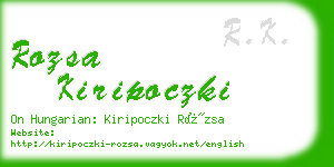 rozsa kiripoczki business card